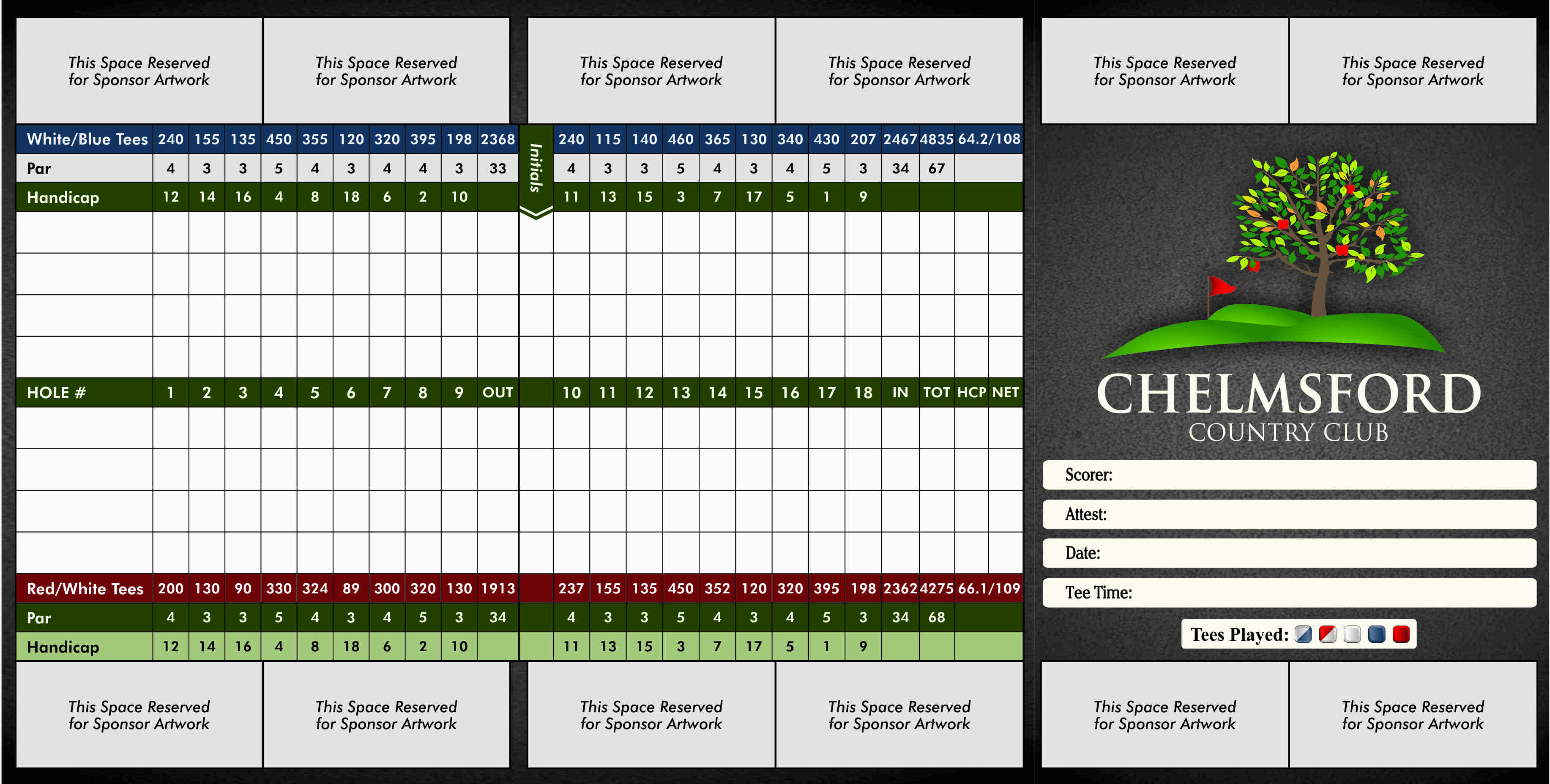 Scorecard - Chelmsford Country Club